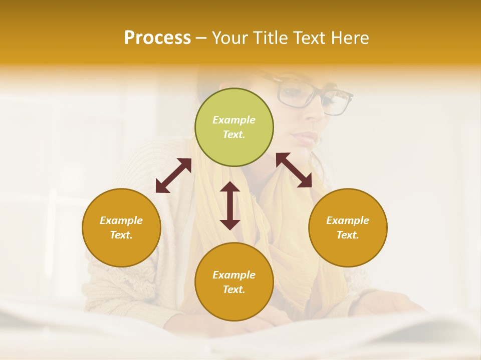 Reading Female Indoor PowerPoint Template