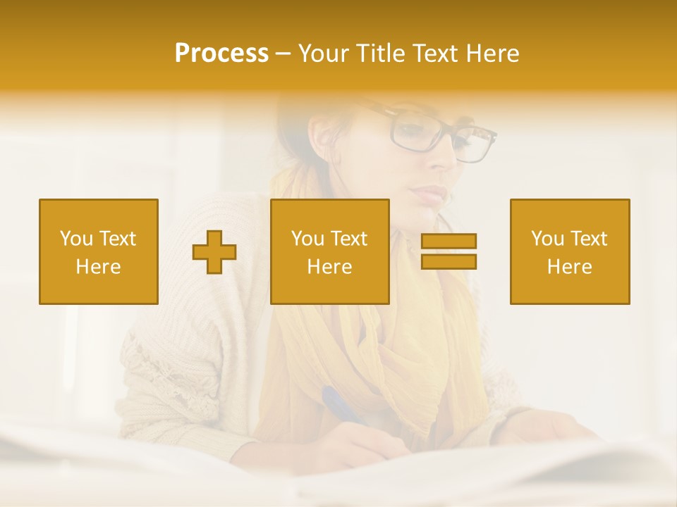 Reading Female Indoor PowerPoint Template