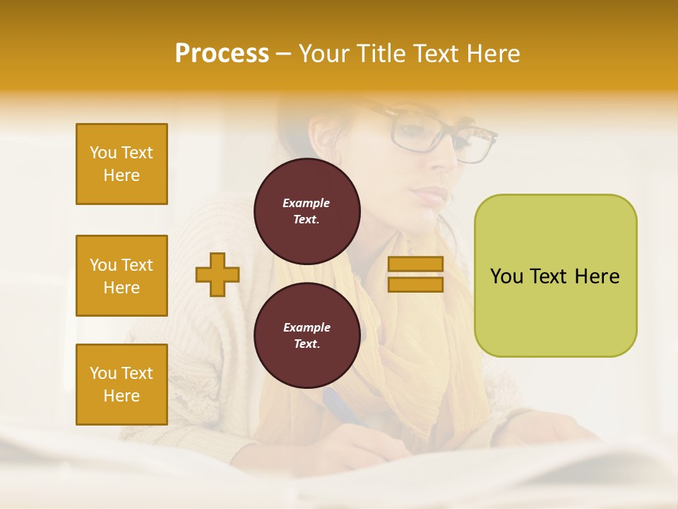 Reading Female Indoor PowerPoint Template