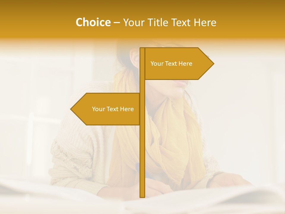 Reading Female Indoor PowerPoint Template