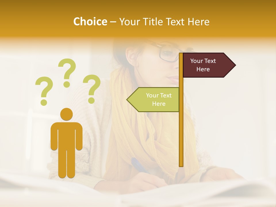 Reading Female Indoor PowerPoint Template