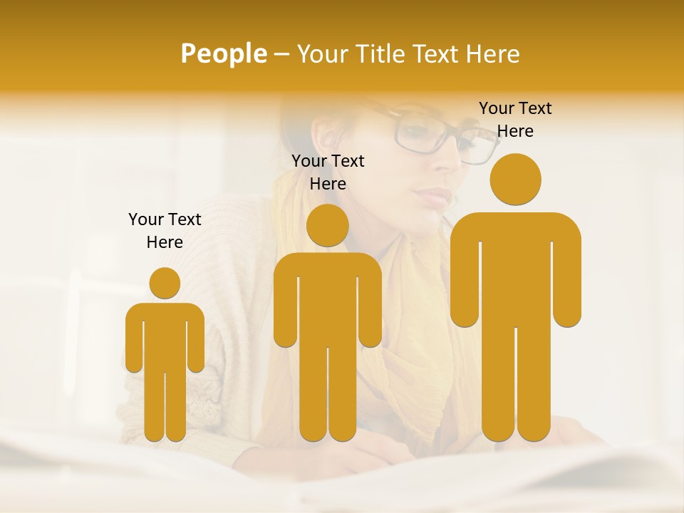 Reading Female Indoor PowerPoint Template