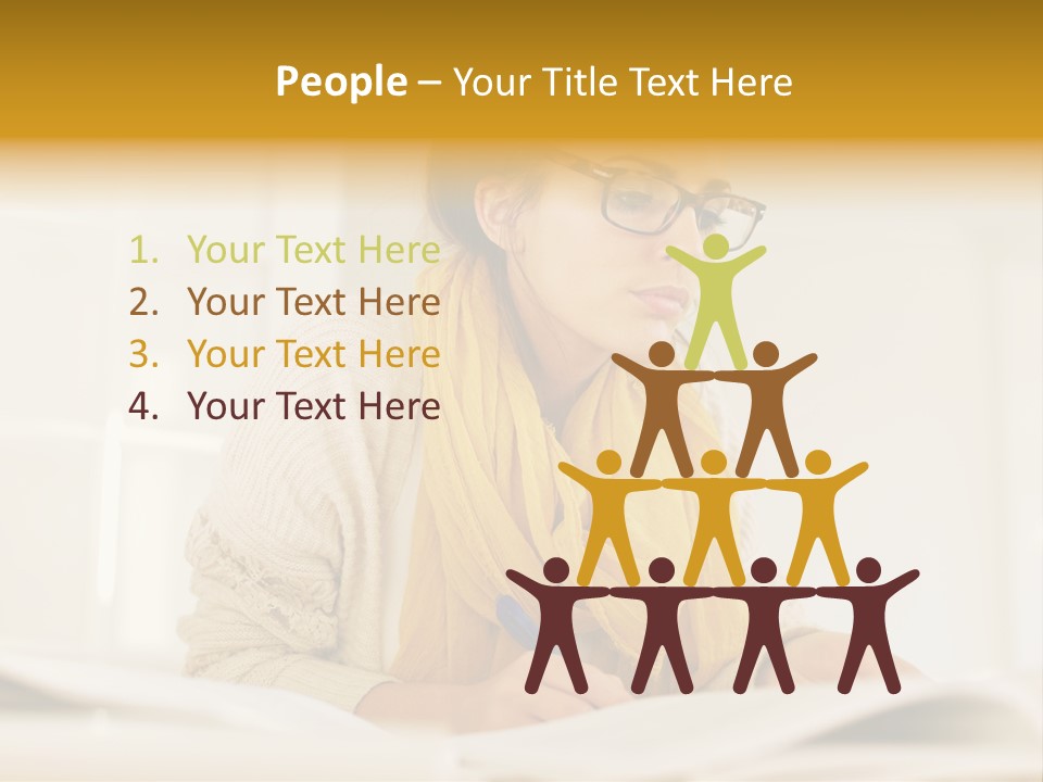 Reading Female Indoor PowerPoint Template