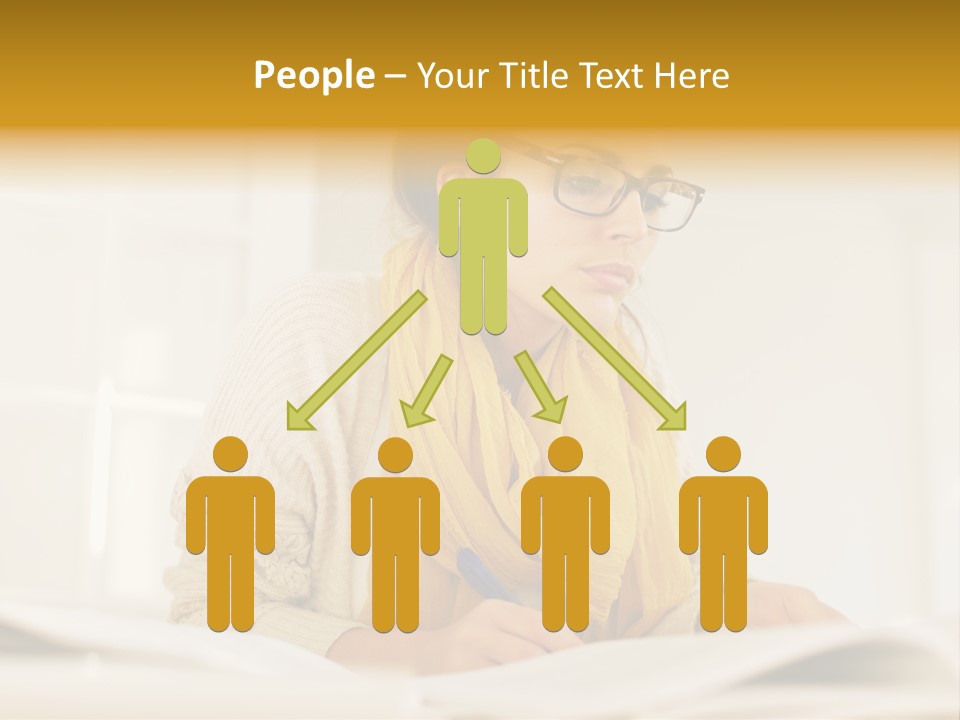 Reading Female Indoor PowerPoint Template