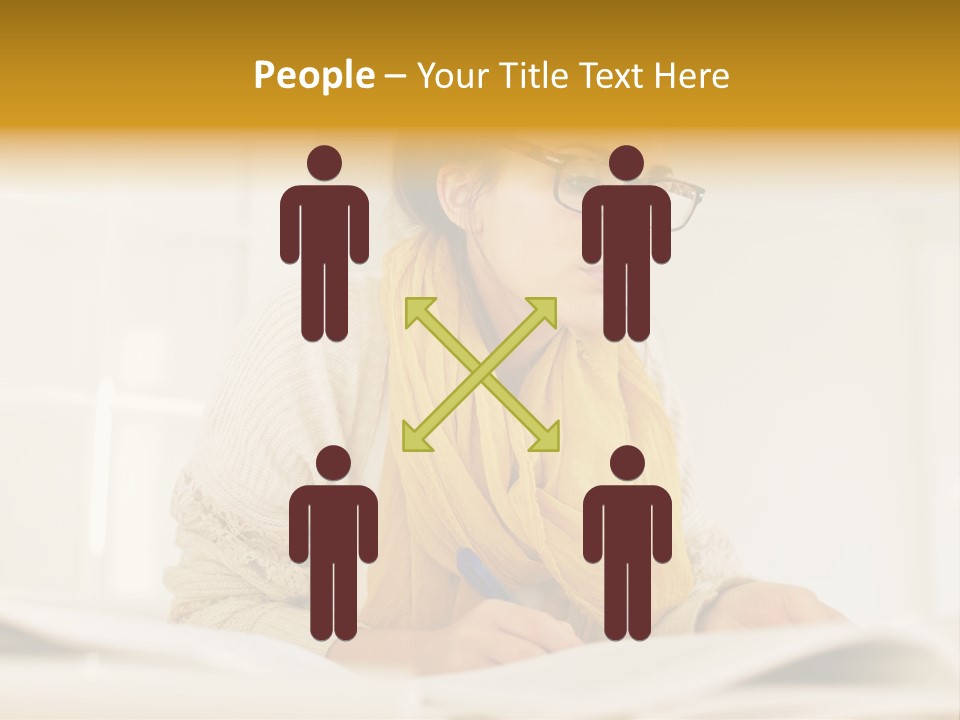 Reading Female Indoor PowerPoint Template