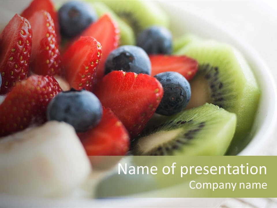 Colorful Slim Dessert PowerPoint Template