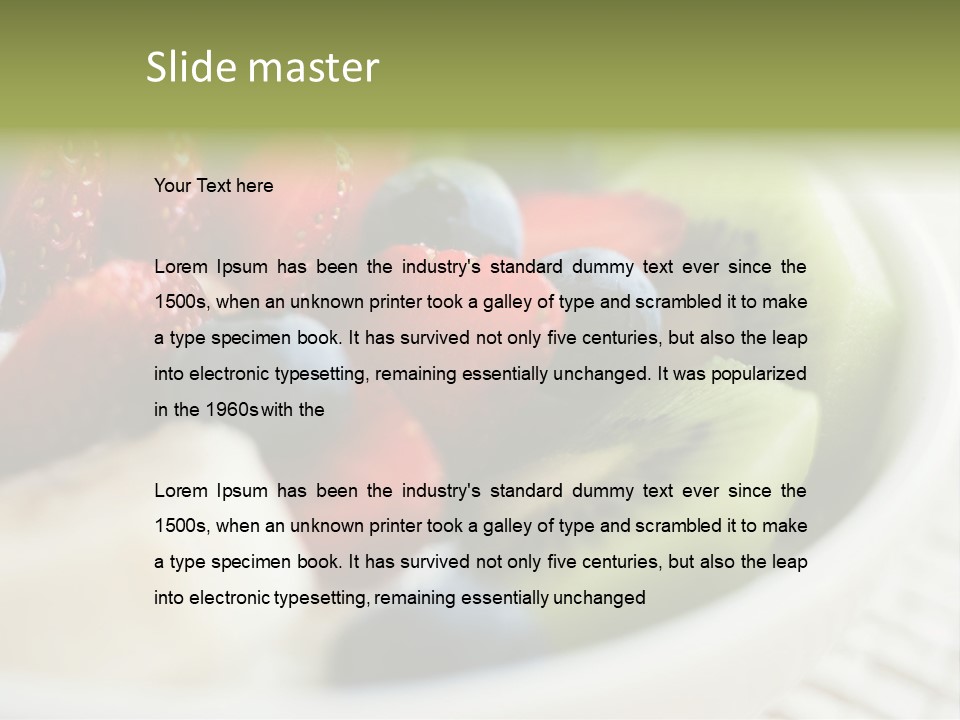 Colorful Slim Dessert PowerPoint Template