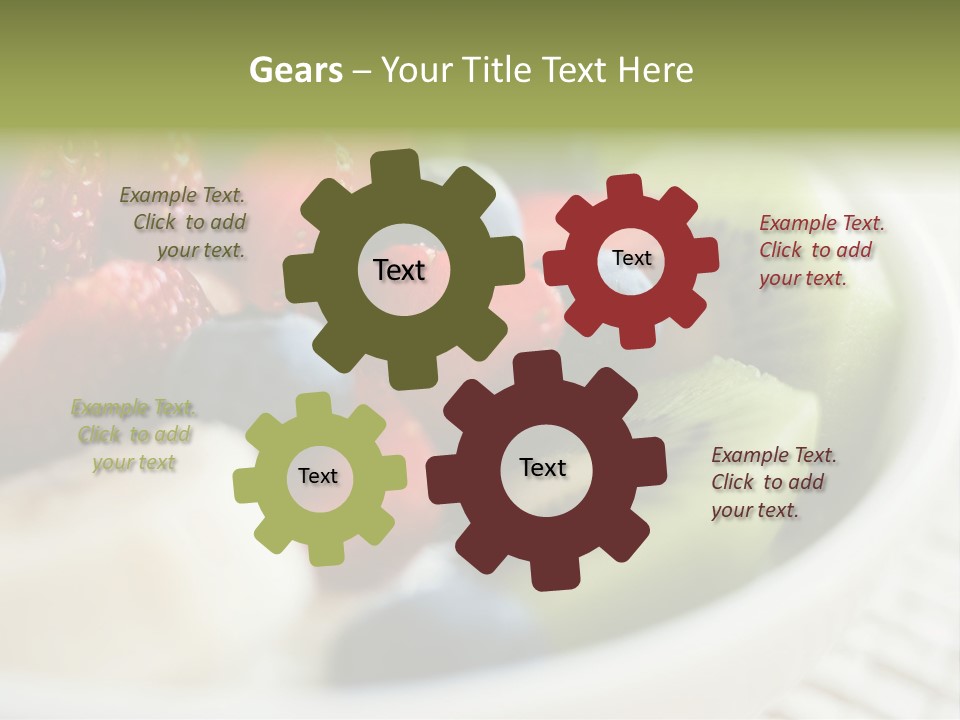 Colorful Slim Dessert PowerPoint Template