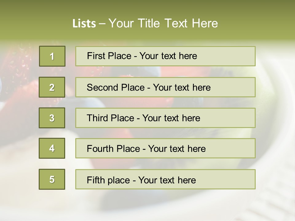Colorful Slim Dessert PowerPoint Template