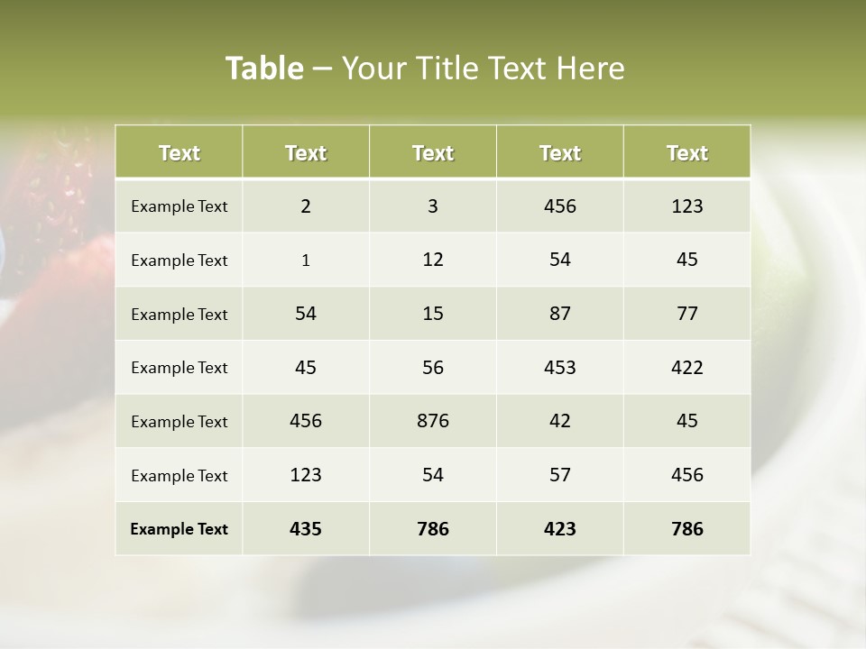 Colorful Slim Dessert PowerPoint Template
