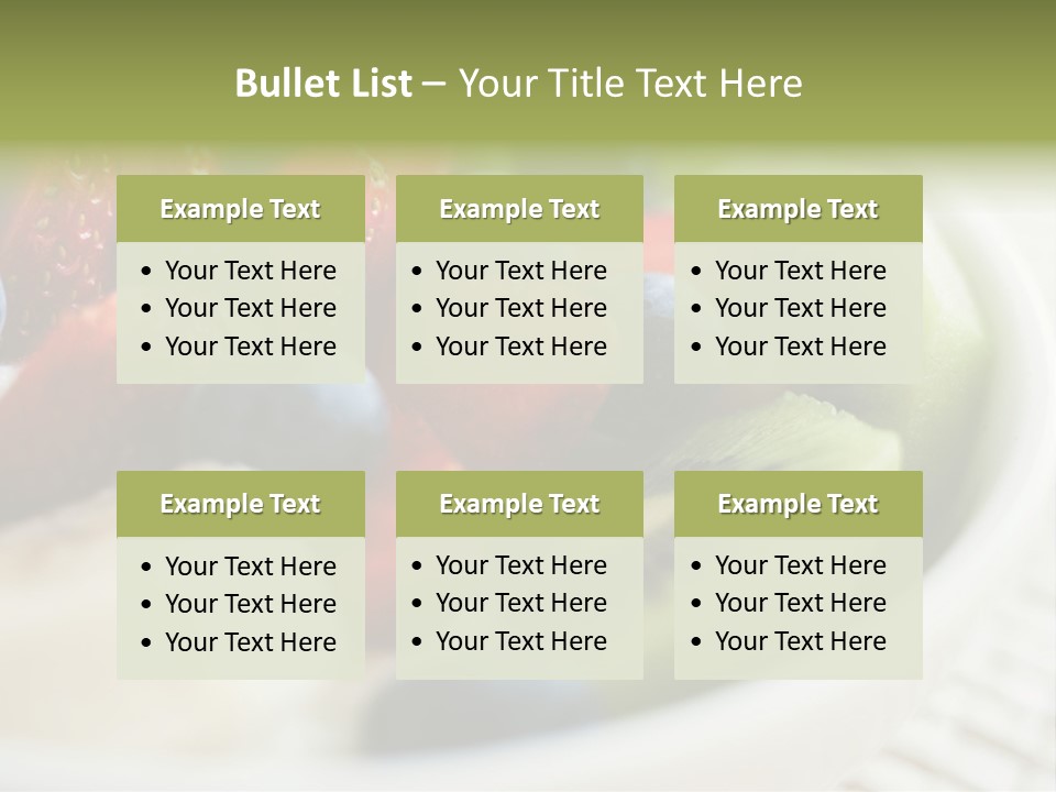 Colorful Slim Dessert PowerPoint Template