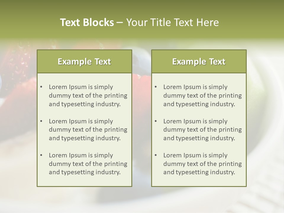 Colorful Slim Dessert PowerPoint Template
