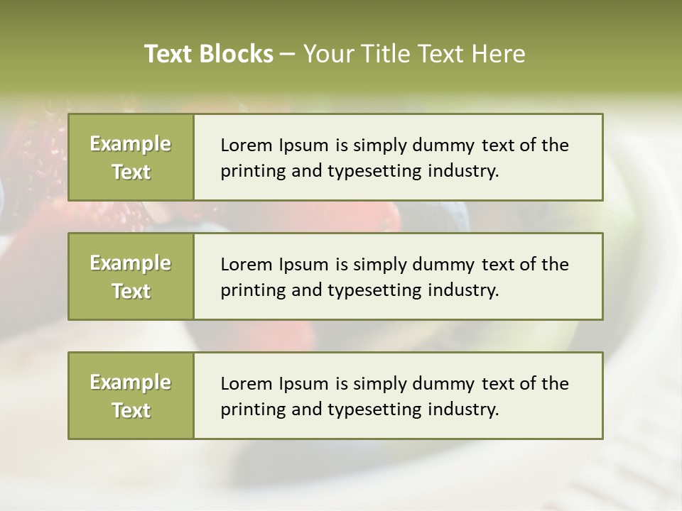 Colorful Slim Dessert PowerPoint Template