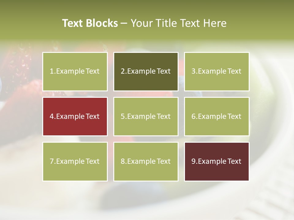 Colorful Slim Dessert PowerPoint Template
