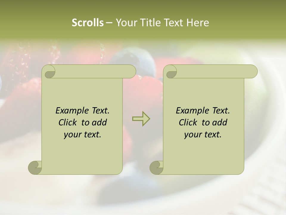 Colorful Slim Dessert PowerPoint Template