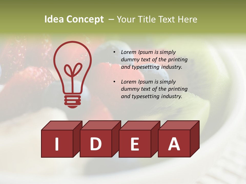 Colorful Slim Dessert PowerPoint Template