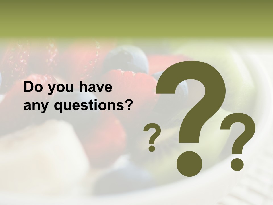 Colorful Slim Dessert PowerPoint Template