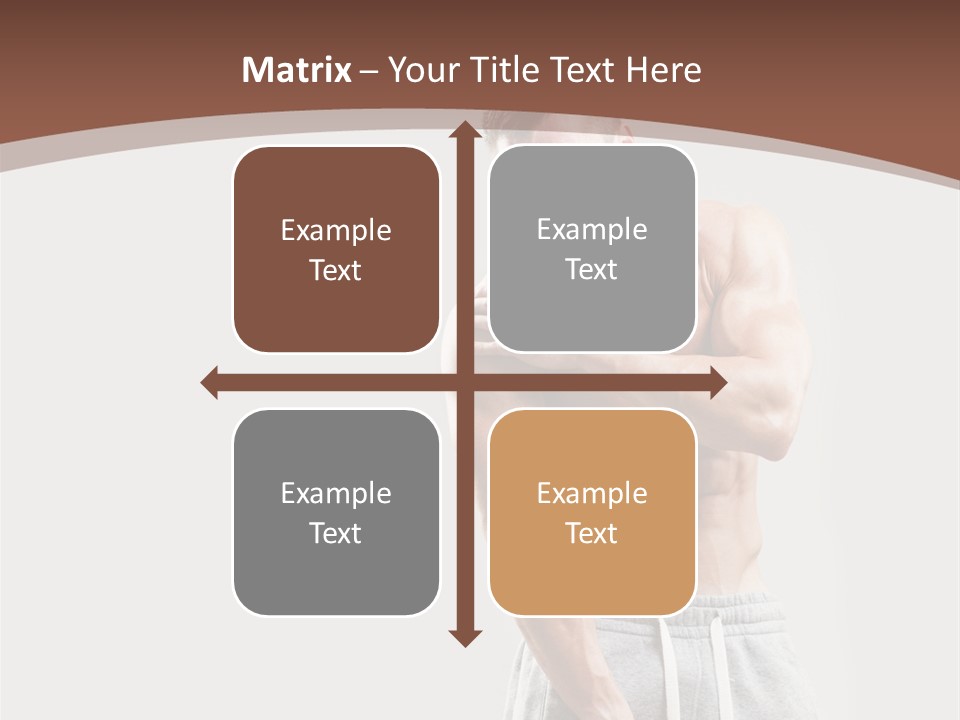 A Man With A Muscular Body Is Posing For The Camera PowerPoint Template