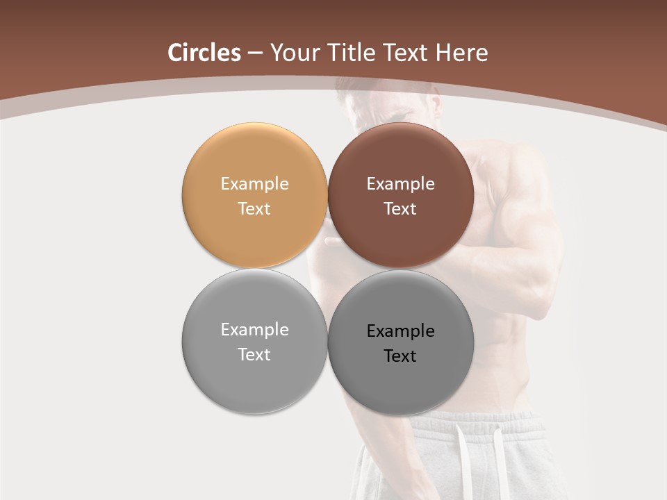 A Man With A Muscular Body Is Posing For The Camera PowerPoint Template