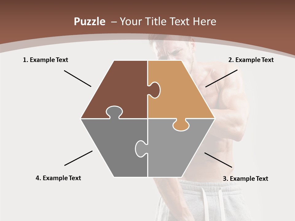 A Man With A Muscular Body Is Posing For The Camera PowerPoint Template