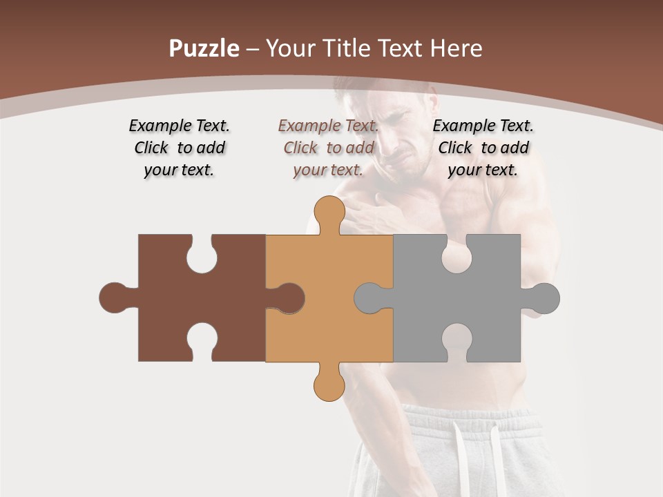 A Man With A Muscular Body Is Posing For The Camera PowerPoint Template