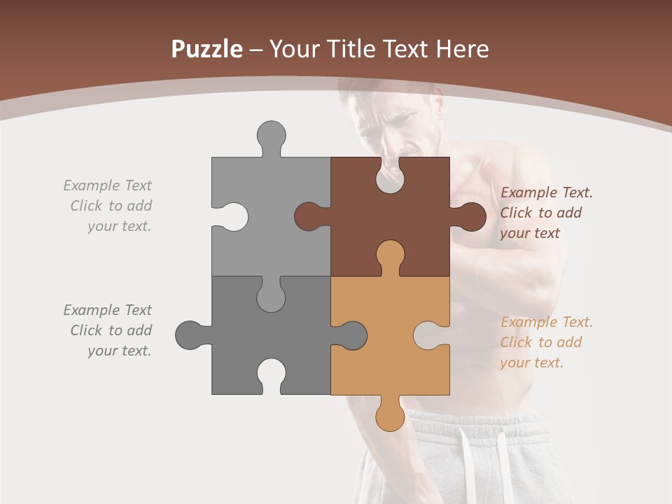 A Man With A Muscular Body Is Posing For The Camera PowerPoint Template