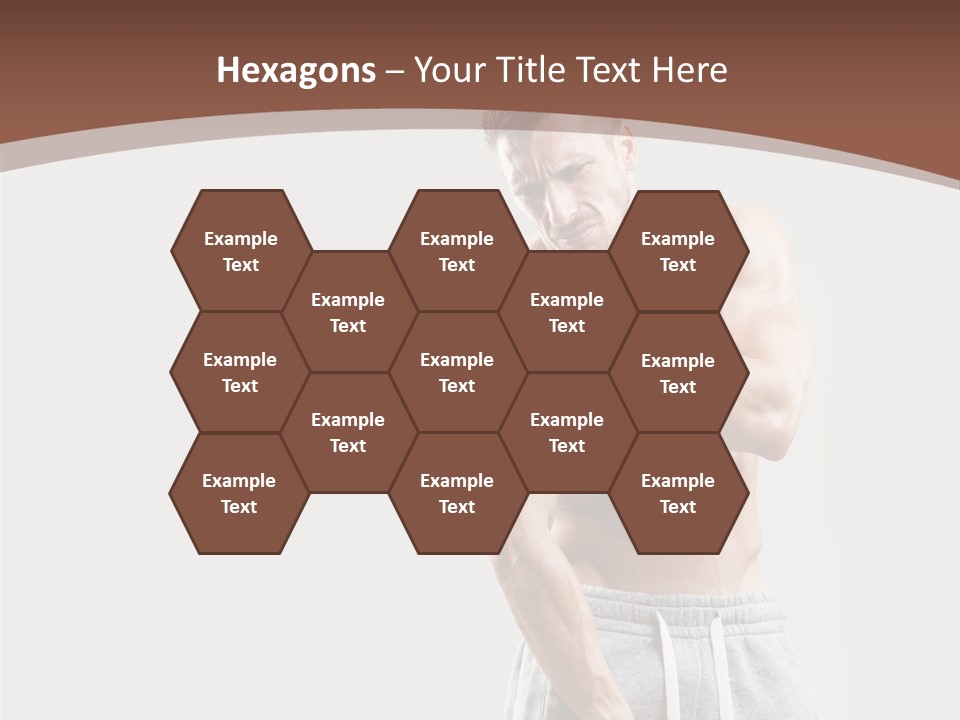 A Man With A Muscular Body Is Posing For The Camera PowerPoint Template