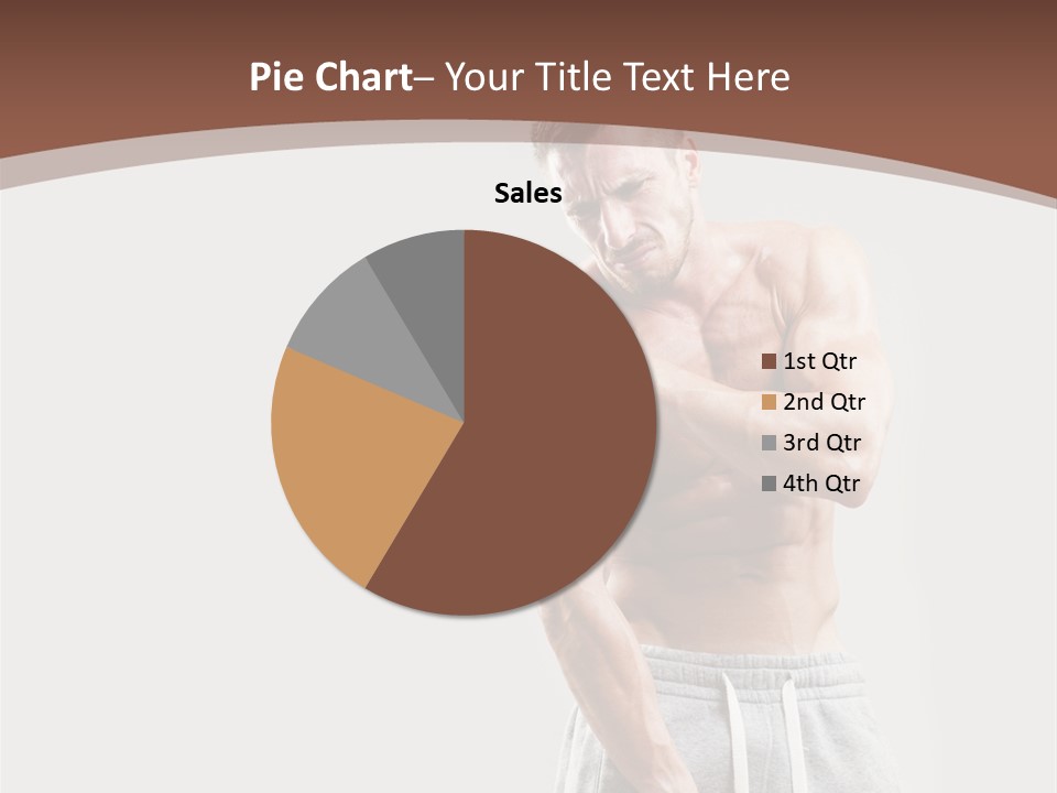 A Man With A Muscular Body Is Posing For The Camera PowerPoint Template