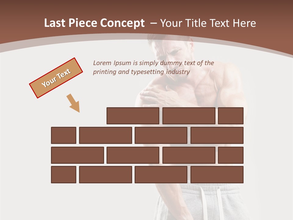A Man With A Muscular Body Is Posing For The Camera PowerPoint Template