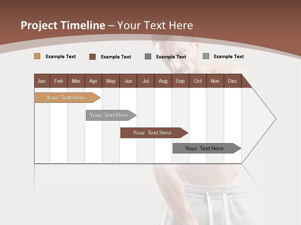 A Man With A Muscular Body Is Posing For The Camera PowerPoint Template