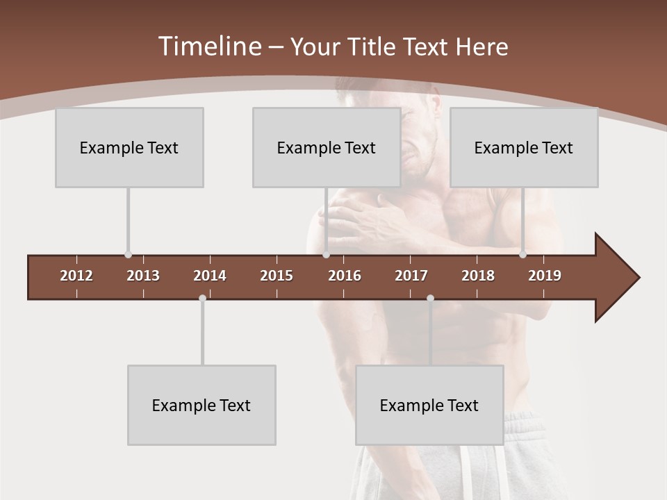 A Man With A Muscular Body Is Posing For The Camera PowerPoint Template