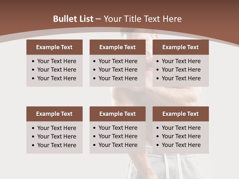 A Man With A Muscular Body Is Posing For The Camera PowerPoint Template