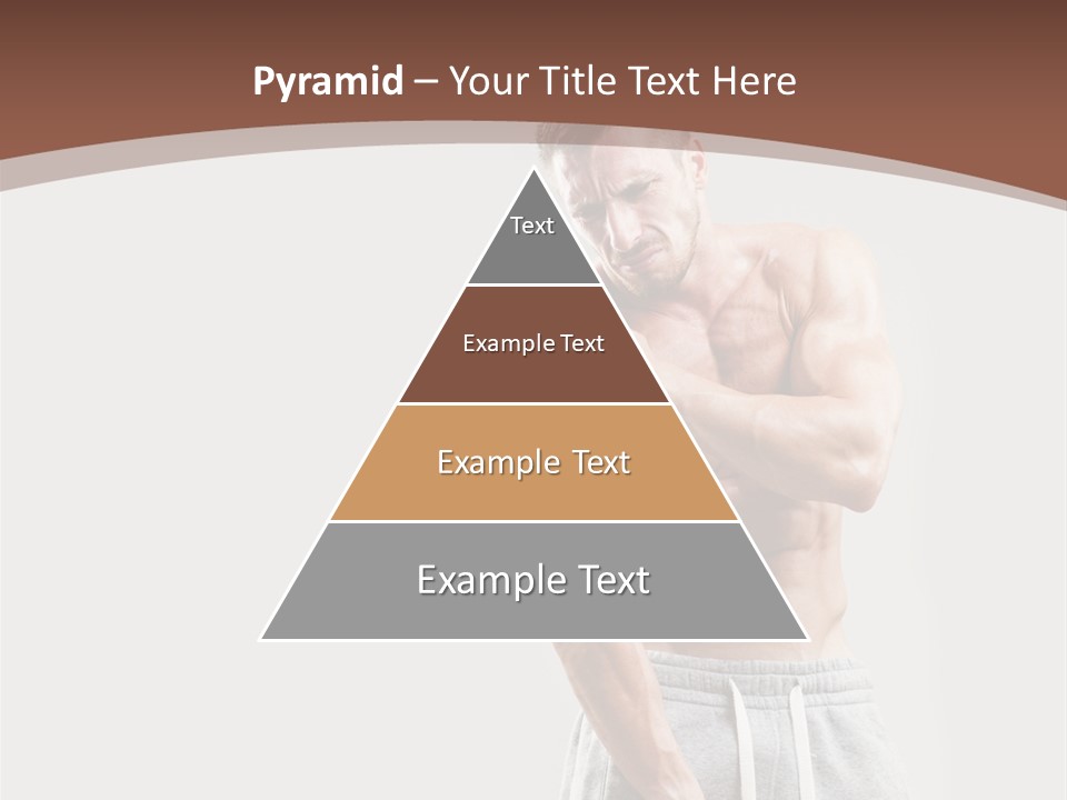 A Man With A Muscular Body Is Posing For The Camera PowerPoint Template