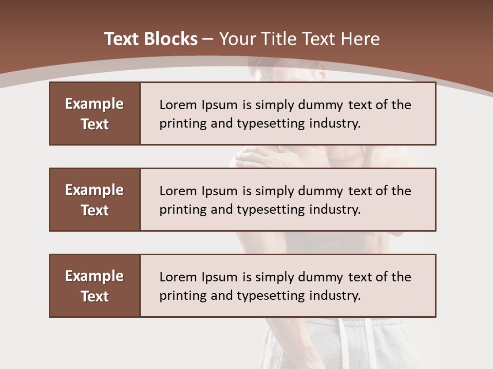 A Man With A Muscular Body Is Posing For The Camera PowerPoint Template