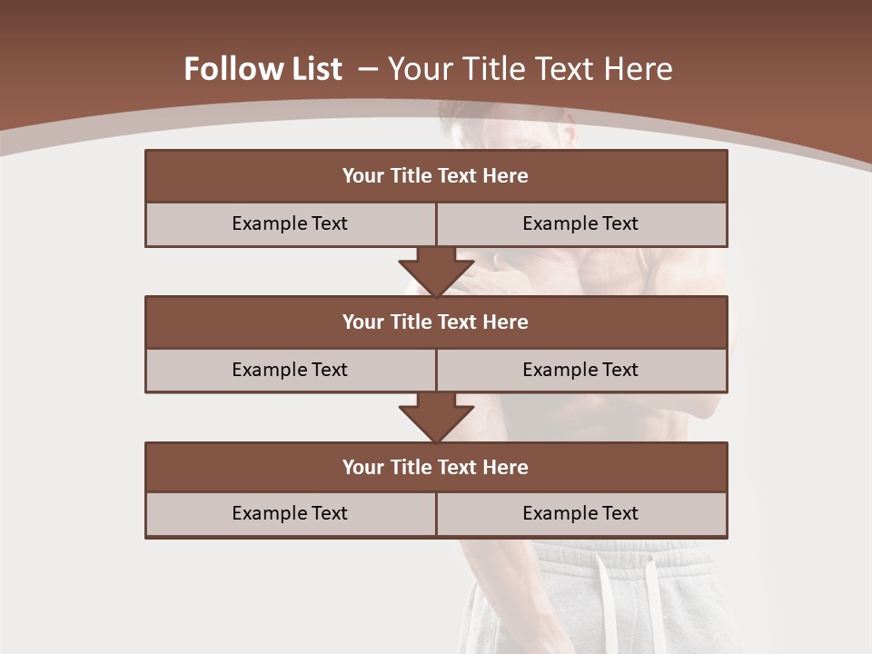 A Man With A Muscular Body Is Posing For The Camera PowerPoint Template