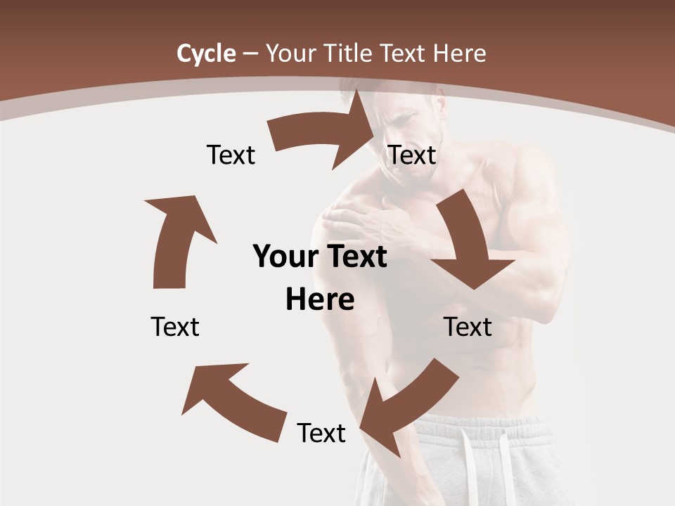 A Man With A Muscular Body Is Posing For The Camera PowerPoint Template