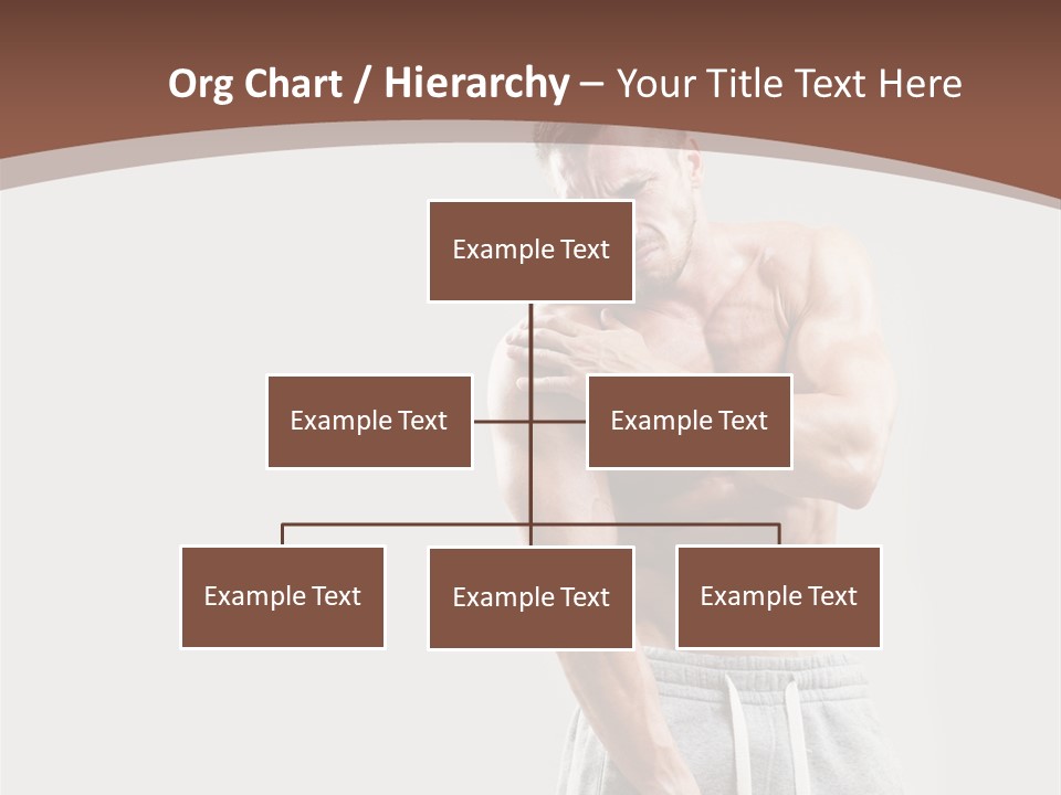 A Man With A Muscular Body Is Posing For The Camera PowerPoint Template