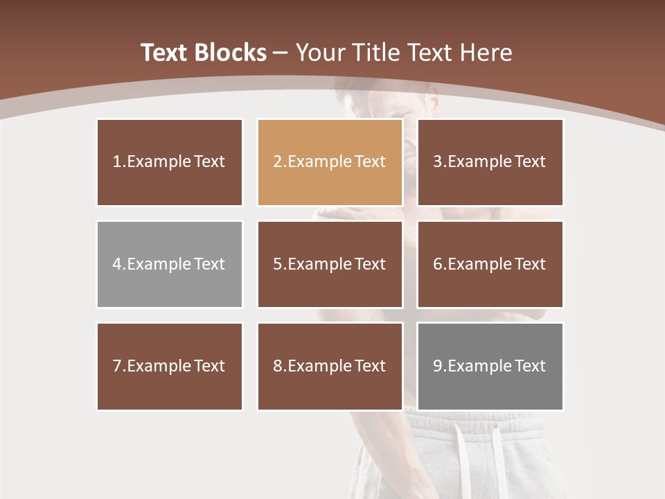 A Man With A Muscular Body Is Posing For The Camera PowerPoint Template