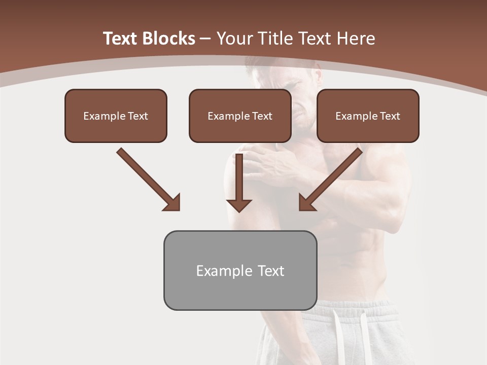 A Man With A Muscular Body Is Posing For The Camera PowerPoint Template