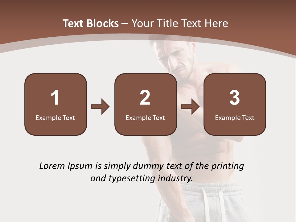 A Man With A Muscular Body Is Posing For The Camera PowerPoint Template
