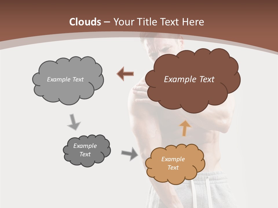 A Man With A Muscular Body Is Posing For The Camera PowerPoint Template