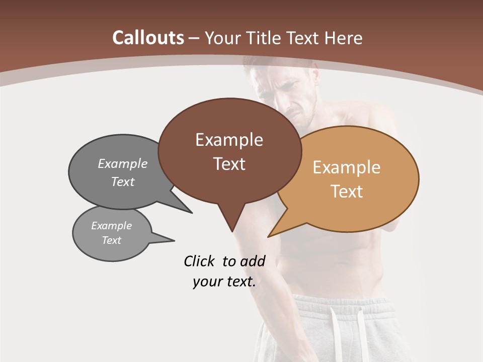 A Man With A Muscular Body Is Posing For The Camera PowerPoint Template