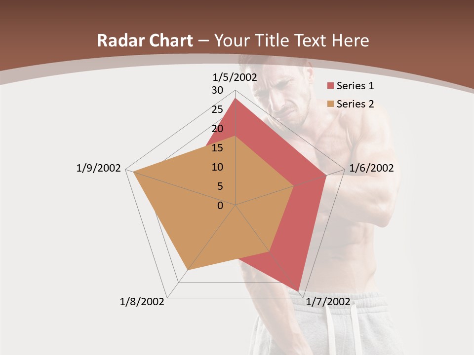 A Man With A Muscular Body Is Posing For The Camera PowerPoint Template