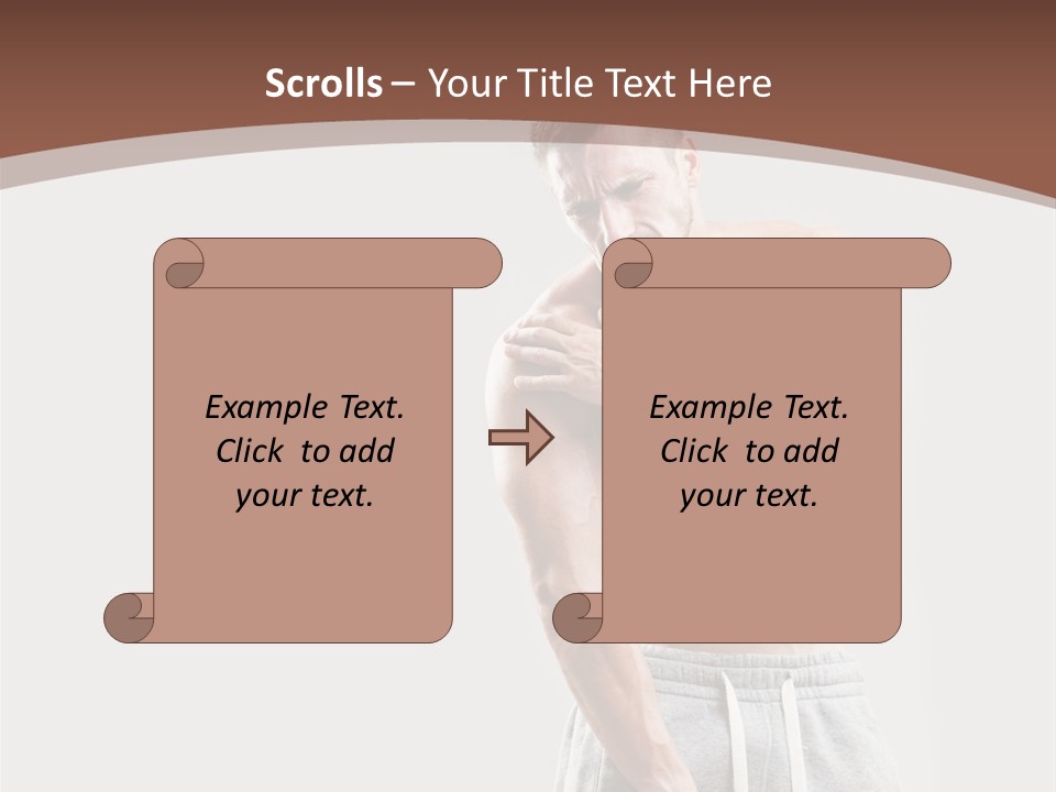 A Man With A Muscular Body Is Posing For The Camera PowerPoint Template