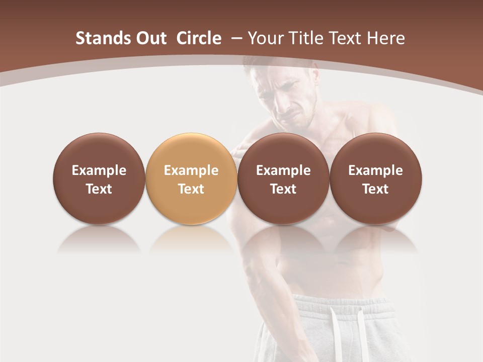A Man With A Muscular Body Is Posing For The Camera PowerPoint Template