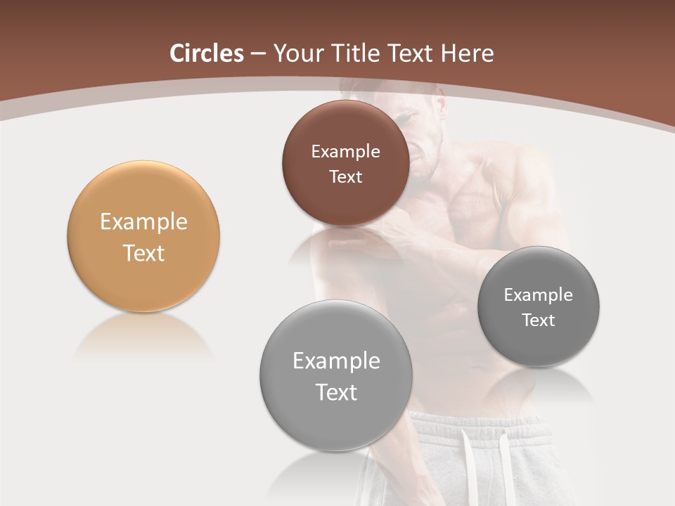 A Man With A Muscular Body Is Posing For The Camera PowerPoint Template