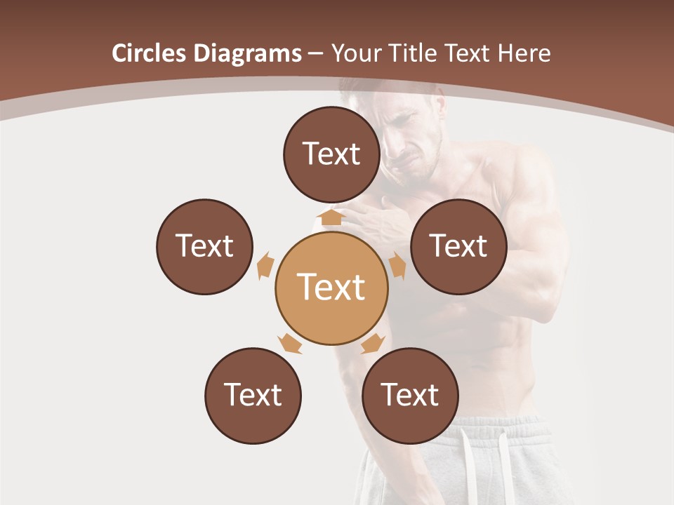 A Man With A Muscular Body Is Posing For The Camera PowerPoint Template