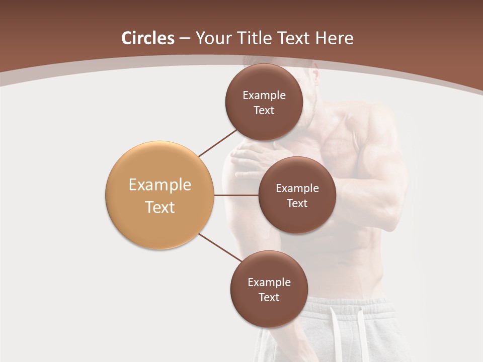 A Man With A Muscular Body Is Posing For The Camera PowerPoint Template