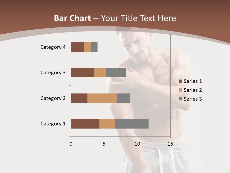 A Man With A Muscular Body Is Posing For The Camera PowerPoint Template