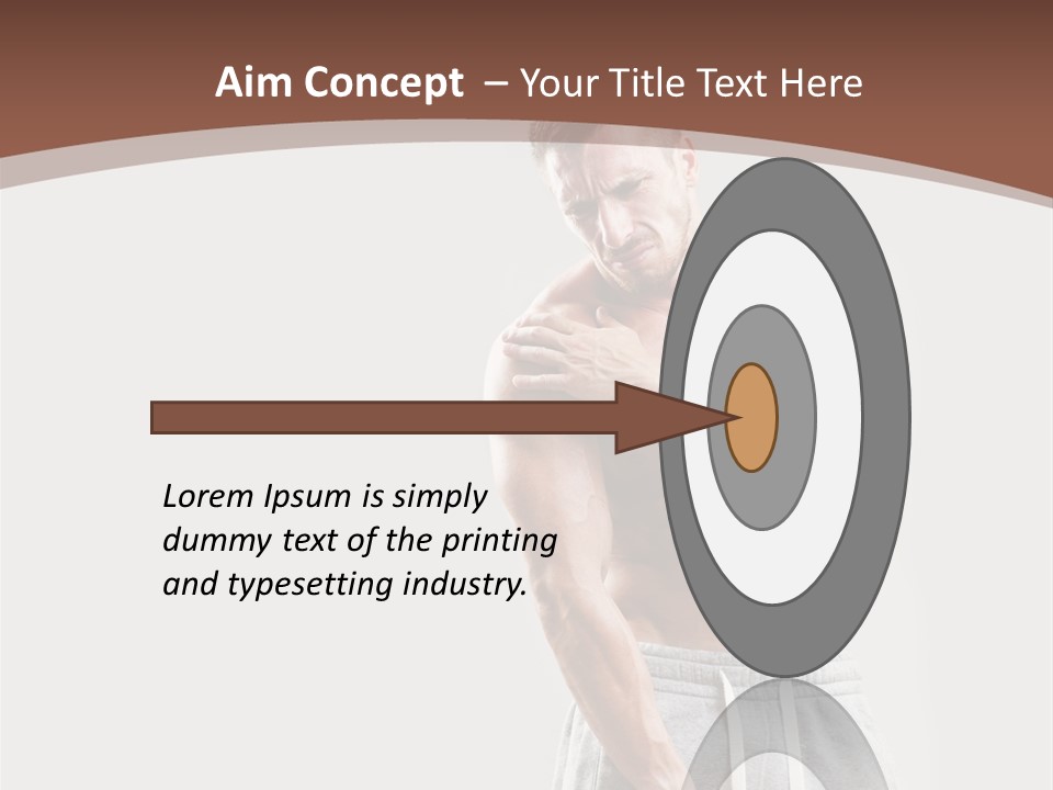 A Man With A Muscular Body Is Posing For The Camera PowerPoint Template